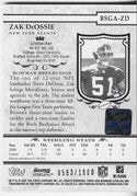 Zak DeOssie 2007 Bowman Autographed Rookie Card 563/1800
