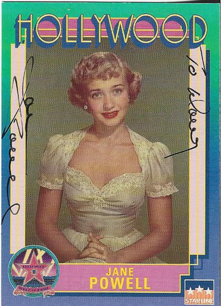 Jane Powell 1991 Starline Hollywood Autographed Card #165