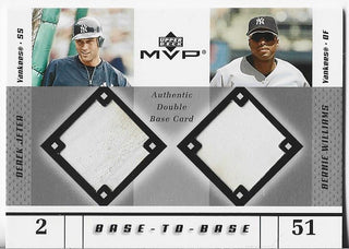 Derek Jeter and Bernie Williams 2003 Upper Deck Game Used Base Card #BB-JW