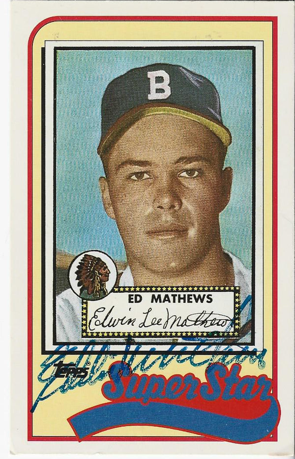 Ed Matthews 1989 Topps Autographed Card (JSA Authenticated)