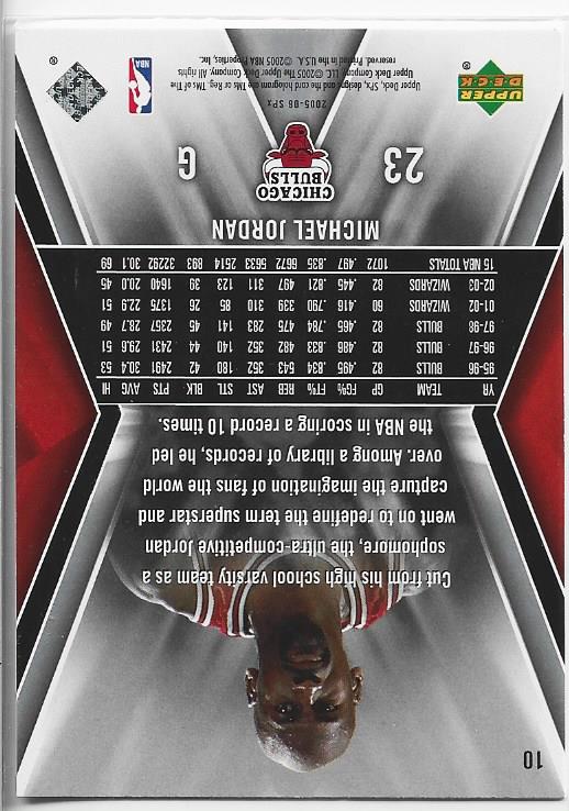 Michael Jordan 2005 Upper Deck Card