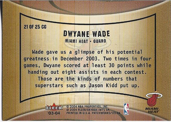Dwyane Wade 2004 Fleer Card
