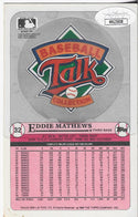 Ed Matthews 1989 Topps Autographed Card (JSA Authenticated)