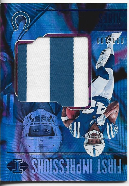 Nyheim Hines 2018 Illusions Game Worn Jersey Card 83/100