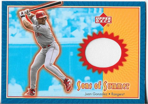 Juan Gonzalez 2002 Upper Deck Game Used Pants Card #SS-JG
