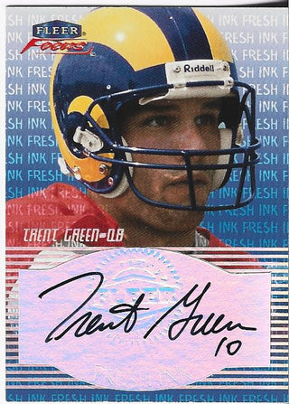 Trent Green 1999 Fleer Autographed Card