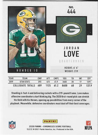 Jordan Love 2020 Leaf Exclusive #3 Gold, Only 25 Made Rookie Card PGI 10