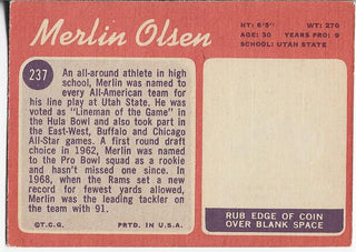 Merlin Olsen 1970 Topps Card #237