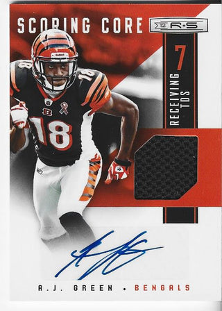 AJ Green 2012 Panini Game Worn Patch Autographed Card 37/49