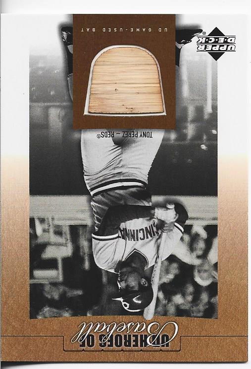 Tony Perez 2001 Upper Deck Game Used Bat Card