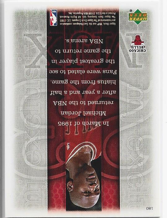 Michael Jordan 1999 MVP Upper Deck Card