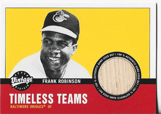 Frank Robinson 2001 Upper Deck Game Used Bat Card