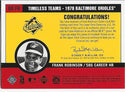 Frank Robinson 2001 Upper Deck Game Used Bat Card