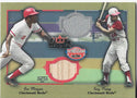 Joe Morgan and Tony Perez 2002 Fleer Game Used Jersey and Bat Card