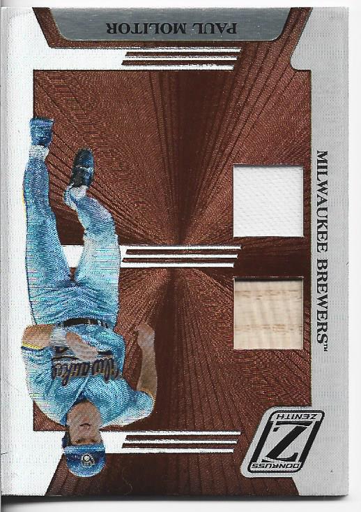 Paul Molitor 2005 Donruss Game Used Bat and Jersey Card 36/50
