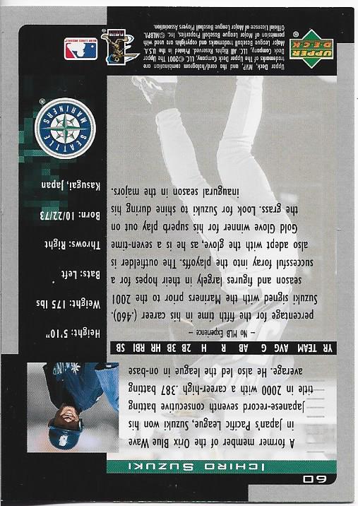 Ichiro Suzuki 2001 Upper Deck Card