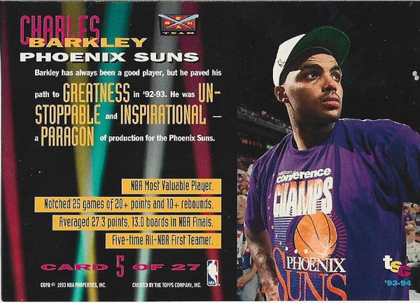 Charles Barkley 1993 Topps Stadium Club Card