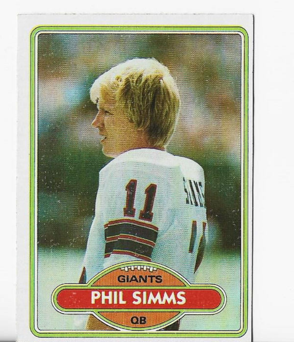 Phil Simms 1980 Topps #225 Rookie Card