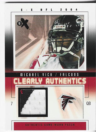 Michael Vick 2004 Fleer Game Used Jersey Card