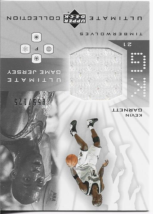 Kevin Garnett 2002 Upper Deck Game Used Jersey Card #KG