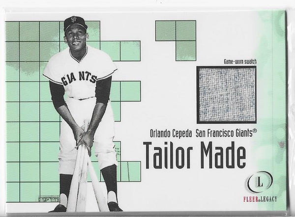 Orlando Cepeda 2001 Fleer Game Worn Jersey Card
