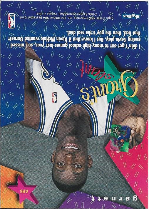 Kevin Garnett 1996 Skybox Card