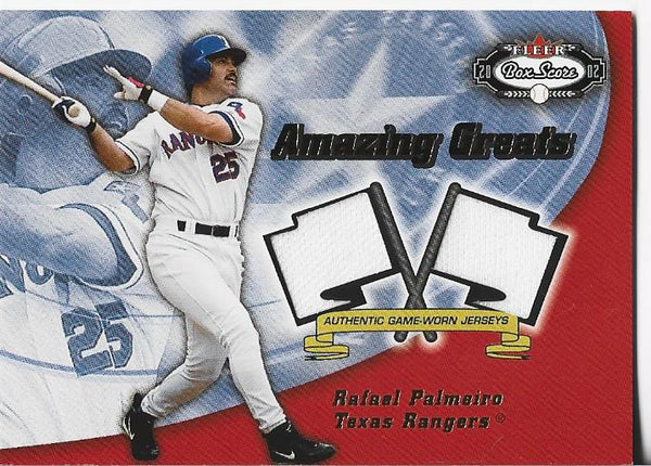 Rafael Palmeiro 2002 Fleer Game Worn Jersey Card