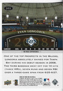 Evan Longoria 2008 Upper Deck Rookie Card