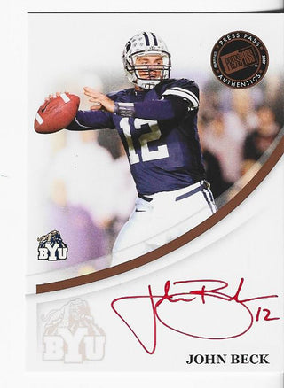 John Beck 2007 Press Pass Autographed Card