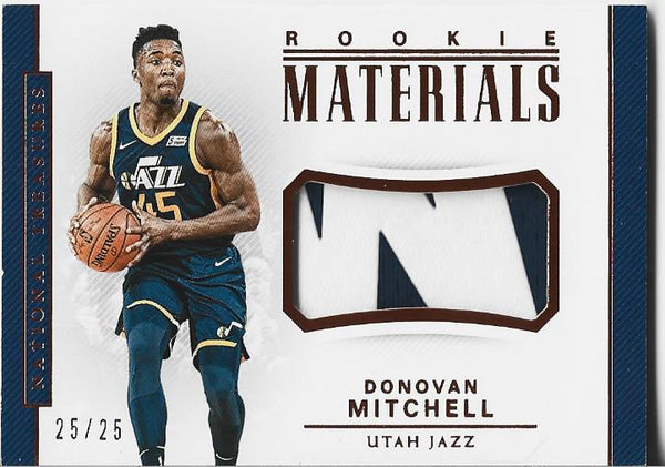 Donovan Mitchell 2017 Panini National Treasures Rookie Materials Card 25/25 #RM-23