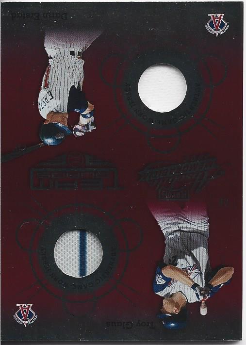 Troy Glaus, Darin Erstad, Garret Anderson, and Troy Percival 2002 Playoff Team Quads Jersey Card 17/100