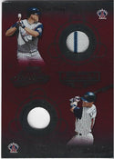 Troy Glaus, Darin Erstad, Garret Anderson, and Troy Percival 2002 Playoff Team Quads Jersey Card 17/100