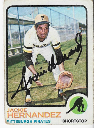 Jackie Hernandez 1973 Topps Autographed Card