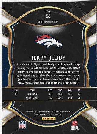 Jerry Jeudy 2020 Panini Select Concourse Rookie Card #56