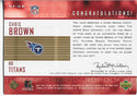 Chris Brown 2003 Rookie Futures Upper Deck Jersey Card 13/99