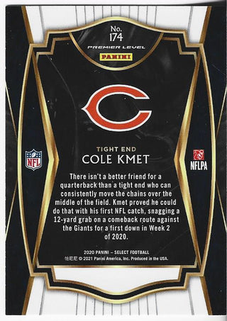 Cole Kmet 2020 Panini Select Premier Level Rookie Card #174