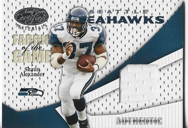 Shaun Alexander 2004 Donruss Playoff Game Worn Jersey Card 58/100