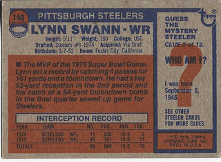 Lynn Swann 1976 Topps Card #140