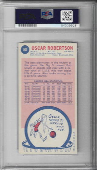Oscar Robertson 1969 Topps Autographed Card (PSA)