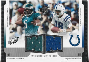 Peyton Manning and Donovan McNabb 2005 Upper Deck Game Used Jersey Card #WM-MM