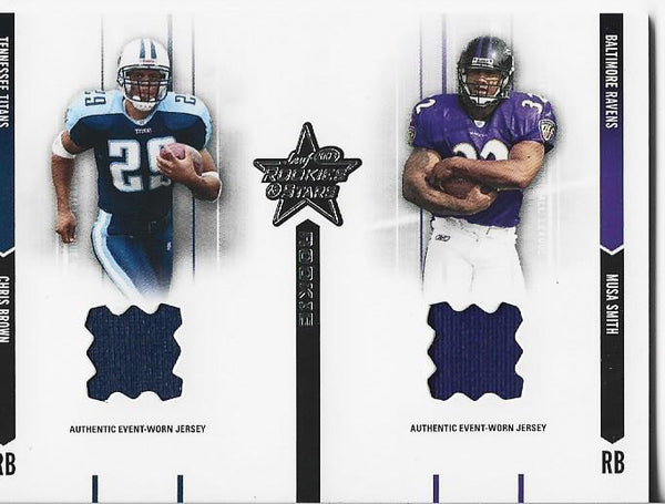 Chris Brown and Musa Smith 2003 Donruss Event Worn Jersey Card 68/400