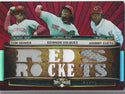 Tom Seaver, Edinson Volquez, and Johnny Cueto 2011 Topps Triple Threads Game Used Relics Card 14/36