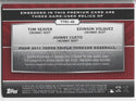 Tom Seaver, Edinson Volquez, and Johnny Cueto 2011 Topps Triple Threads Game Used Relics Card 14/36