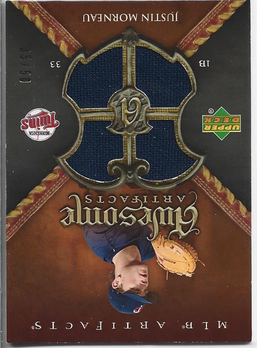 Justin Morneau 2007 Upper Deck MLB Artifacts Game Used Relic Card 35/50