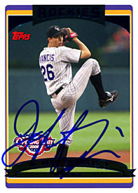 Jeff Francis Autographed / Signed 2006 Topps Baseball Card