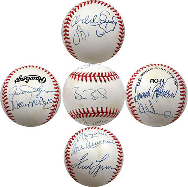 MLB MVP's Autographed / Signed Baseball (10 Signatures)