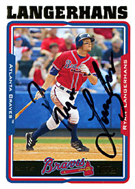 Ryan Langerhans Autographed / Signed 2005 Topps Atlanta Braves Baseball Card