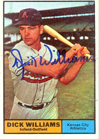 Dick Williams Autograph/Signed Topps Card