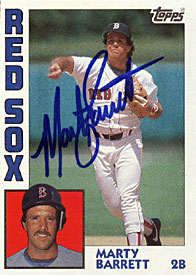 Marty Barrett Autographed / Signed 1984 Topps #683 Card - Boston Red Sox