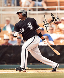 Dayan Viciedo Autographed / Signed After Hit 8x10 Photo